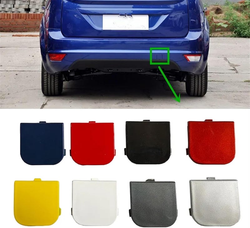 QASULER Rear Bumper Tow Hook Cover for Ford Focus MK2 - Image 3