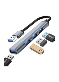 GERLAX USB Hub USB3.0 Cable Computer Splitter Adapter Expander 4-in-1 Charge Laptop Dock Station External Charger for Hotel,Gray,USB  - Image 3