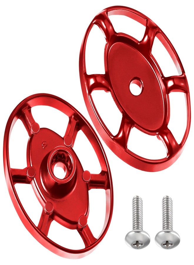 Dreyoo مجموعة من 2 مقبض صنبور خارجي من Dreyoo، مقبض صنبور 3/8 بوصة متوافق مع Arrowhead PK1290، مقبض صنبور 12 نقطة لصنبور الخرطوم الخارجي، وصمامات الحديقة، وصنابير المياه المقاومة للصقيع (أحمر، بيضاوي) - Image 1