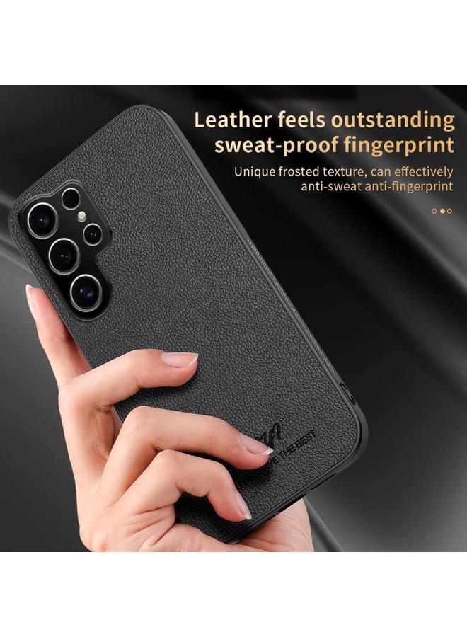 S-TOP Case For Samsung Galaxy S25 Ultra 5G HUIYI Leather Magnetic Phone Case - Image 3