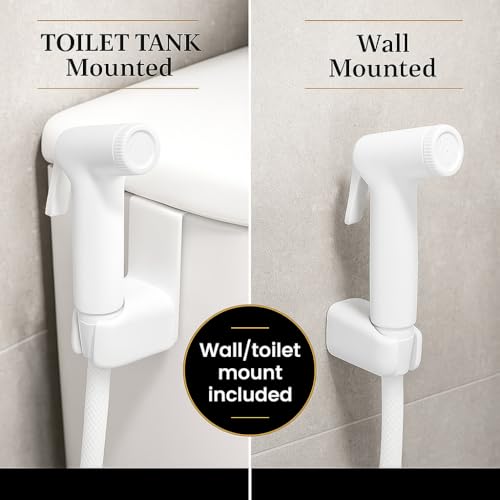 WOYO White ABS Health Faucet Set for Bathroom | Jet Spray with 1.2-Metre Ultra Flexible PVC Hose | Toilet Shower Spray, Bidet Use, and Bathroom Cleaning – Set of 1 (Style-2) - Image 4