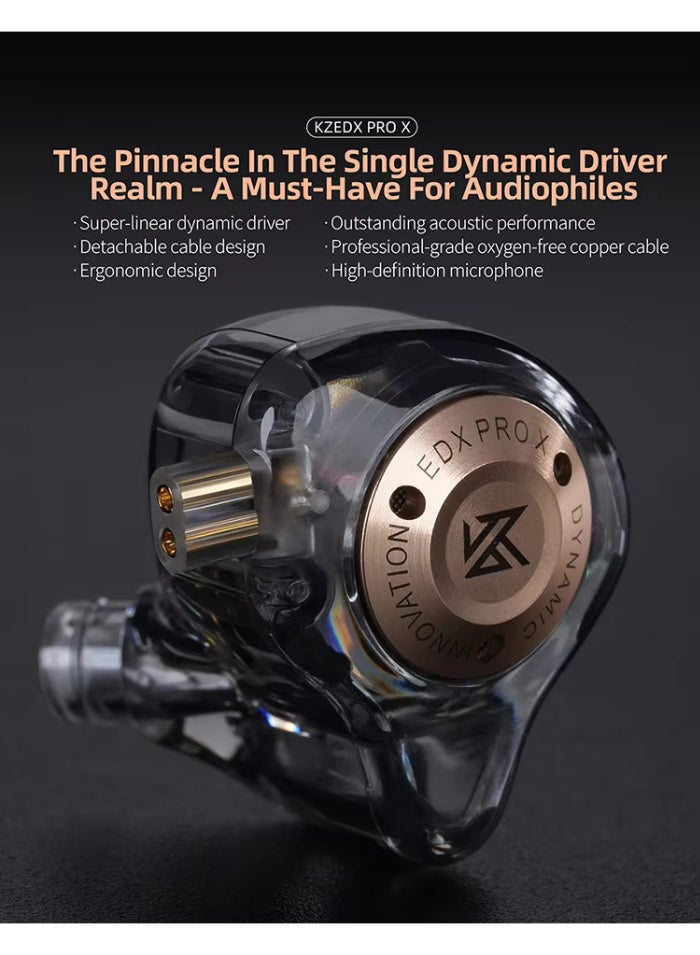 KZ EDX PRO X Dynamic Driver Earphone Wired Earphones HIFI Stereo Bass Music Earbuds in Ear Sport Headphones Noise Cancelling Gaming Headset with Mic - Image 3