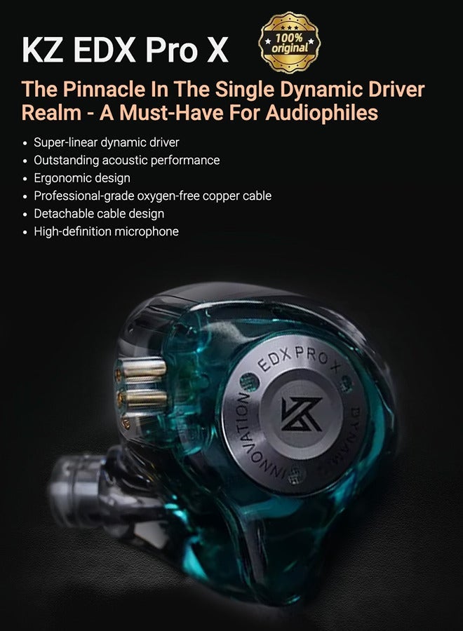 KZ EDX PRO X Dynamic Driver Earphone Wired Earphones HIFI Stereo Bass Music Earbuds in Ear Sport Headphones Noise Cancelling Gaming Headset with Mic - Image 2