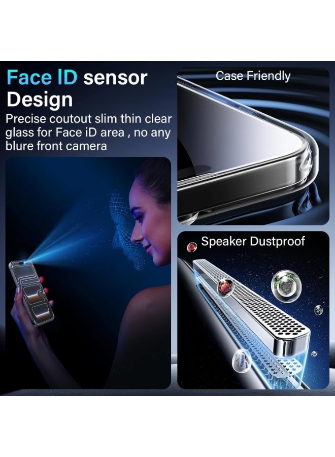 Muzz IPhone 17 Pro Max Privacy Screen Protector, Edge to Edge Matte Tempered Glass, 9H Anti-Shatter, Full Coverage, Face ID Compatible, 2 Pack Iphone 17 Pro Max 5G 2025 - Image 3