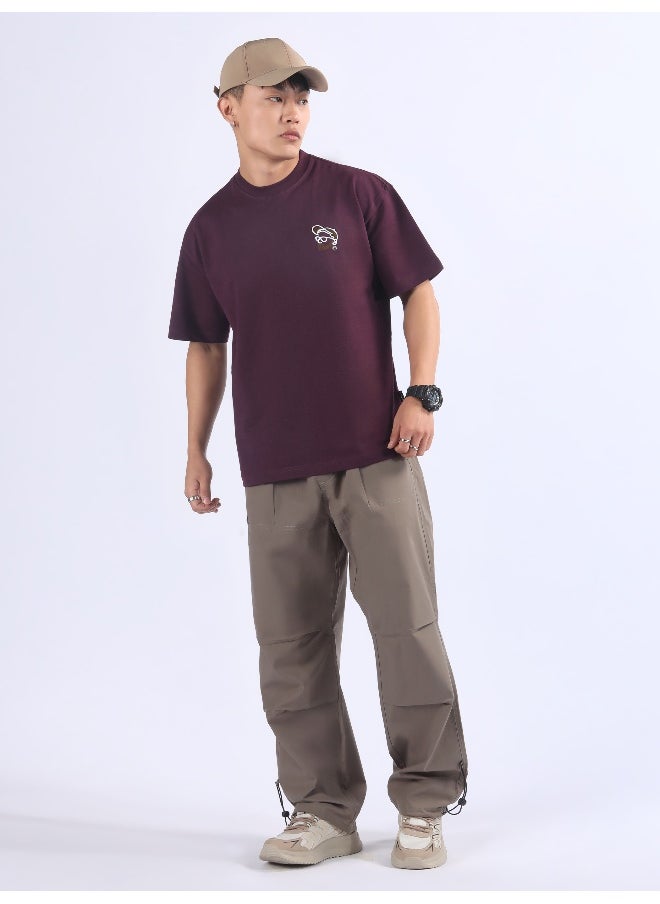 Beyoung Dark Purple Musafir Printed T-Shirt  - Image 5