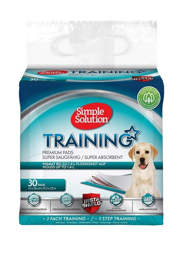 Simple Solution 30Pc Premium Dog and Puppy Training Pads - Image 1