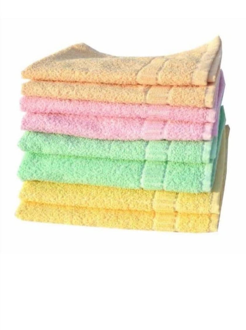YETLI Pure Cotton Plain Hand Towels Size 14 x 21 inches Pack of 12 Pcs, (MB1523 Multi - Image 1