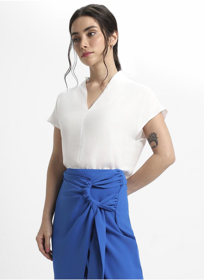 Dennis Lingo - Off White Regular Top for Women - Chic, Comfortable - Image 1