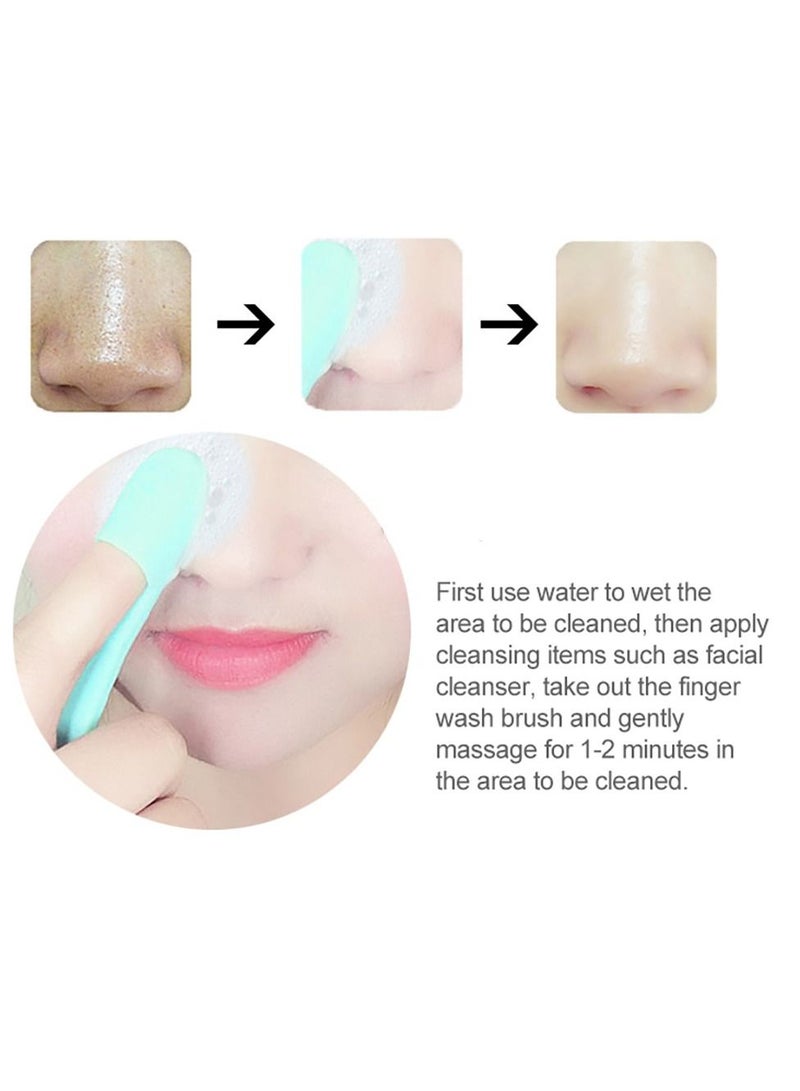 فرشاة إصبع لتنظيف الوجه من السيليكون الناعم - بينك فاتح - Image 3