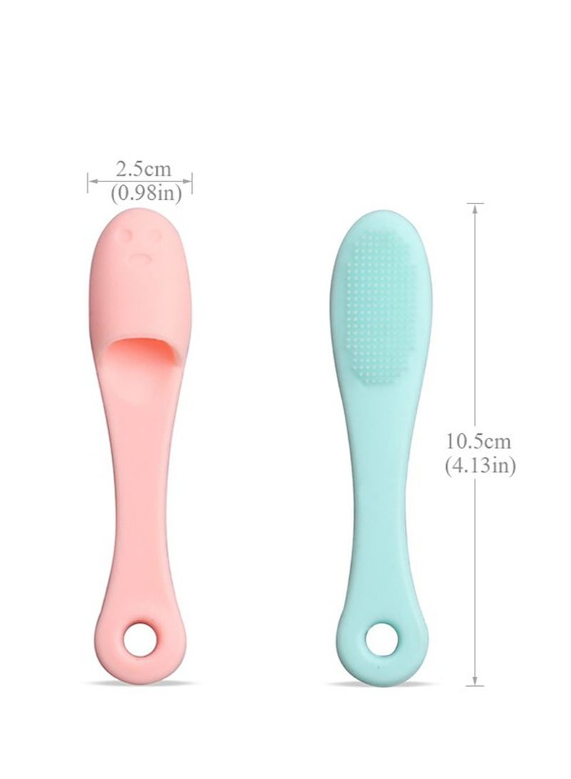 فرشاة إصبع لتنظيف الوجه من السيليكون الناعم - بينك فاتح - Image 4