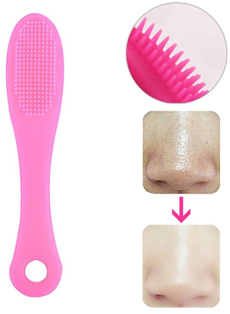 فرشاة إصبع لتنظيف الوجه من السيليكون الناعم - بينك فاتح - Image 1