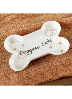 Kate Aspen Kate Aspen Doggone Cute Trinket Dish, Candy Dish, Shower Prize, Decorative Tray, Ring Holder, Jewelry Tray, Home Décor, White  - Image 2