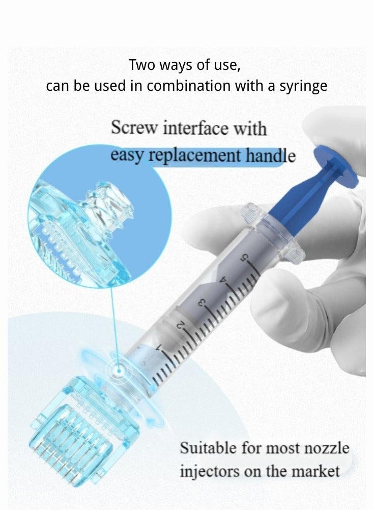 Generic New microneedle roller three-in-one microneedle roller, needle set needle hydration, (seal/cylinder roller/roller) 0.25 mm needle, can be used in combination with injection container, skin care tool, facial skin, hair and beard growth, universal for men and women  - Image 3