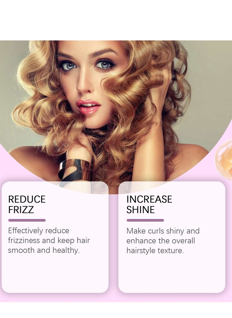 HOEGOA - No evaporation film curling cream nourishes and repairs curly hair elasticity and volume lazy long-lasting shaping cream 114g - Image 1