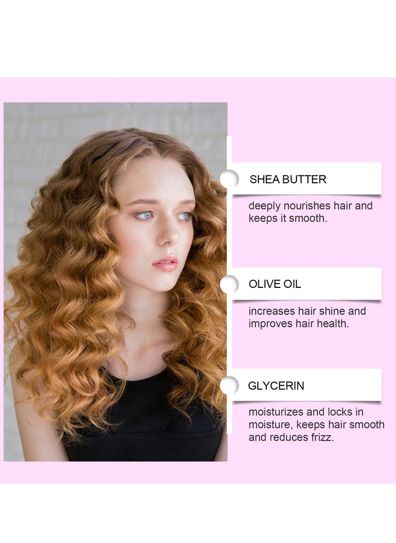 HOEGOA - No evaporation film curling cream nourishes and repairs curly hair elasticity and volume lazy long-lasting shaping cream 114g - Image 1