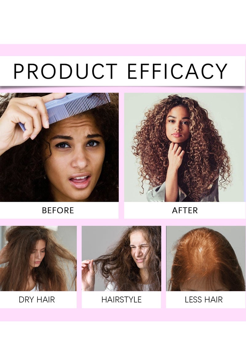 HOEGOA - No evaporation film curling cream nourishes and repairs curly hair elasticity and volume lazy long-lasting shaping cream 114g - Image 1