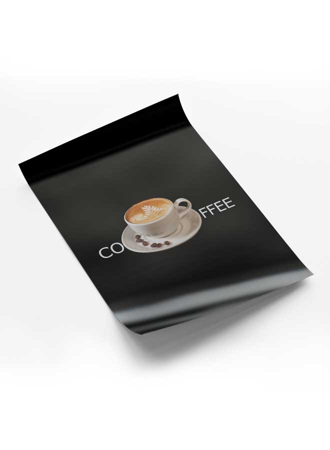 LOWHA Poster Painting Art With Four Separate Pieces Of Double-Sided Stickers Coffee For Home Bedroom Living Room And Office Decor  - Image 1