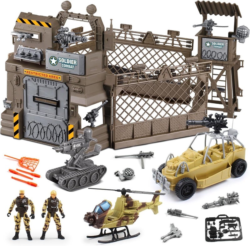 Fisca Military Toys Set Army Men Soldiers Action Figures Playset With Military Vehicles Weapon Gear Model Toy Set for Kids 3 - Image 3