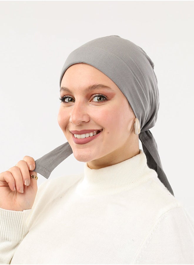 Tie Shop Tie Shop - Padded Cotton Bonnet - Grey For Women 