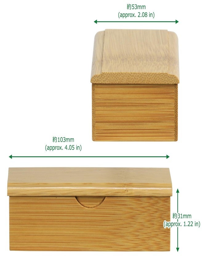 Morikuru Bamboo Toothpick Holder 4.05 in (103mm), with a Lid, Wooden Toothpick Case, Tabletop Items, Made in Japan - Image 2