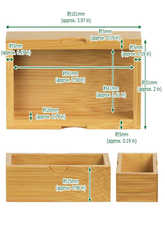 Morikuru Bamboo Toothpick Holder 4.05 in (103mm), with a Lid, Wooden Toothpick Case, Tabletop Items, Made in Japan - Image 3