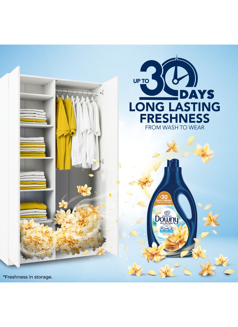 Downy Vanilla And Musk Dual Pack Fabric Softener All-In-One Concentrate 2 x 1L - Image 2