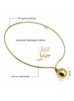 18K Gold Plated High Polished Stainless Steel Collar Love Choker Ball Shape Statement - pzsku/ZFAA4FE44FAE631453B40Z/45/_/1727995993/96b00e68-038f-4707-8386-1c2b0dfd9088