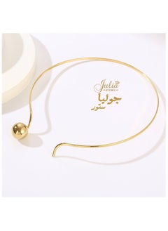 18K Gold Plated High Polished Stainless Steel Collar Love Choker Ball Shape Statement - pzsku/ZFAA4FE44FAE631453B40Z/45/_/1727996023/34194059-3324-4b70-bce8-8b9e9b0603e9