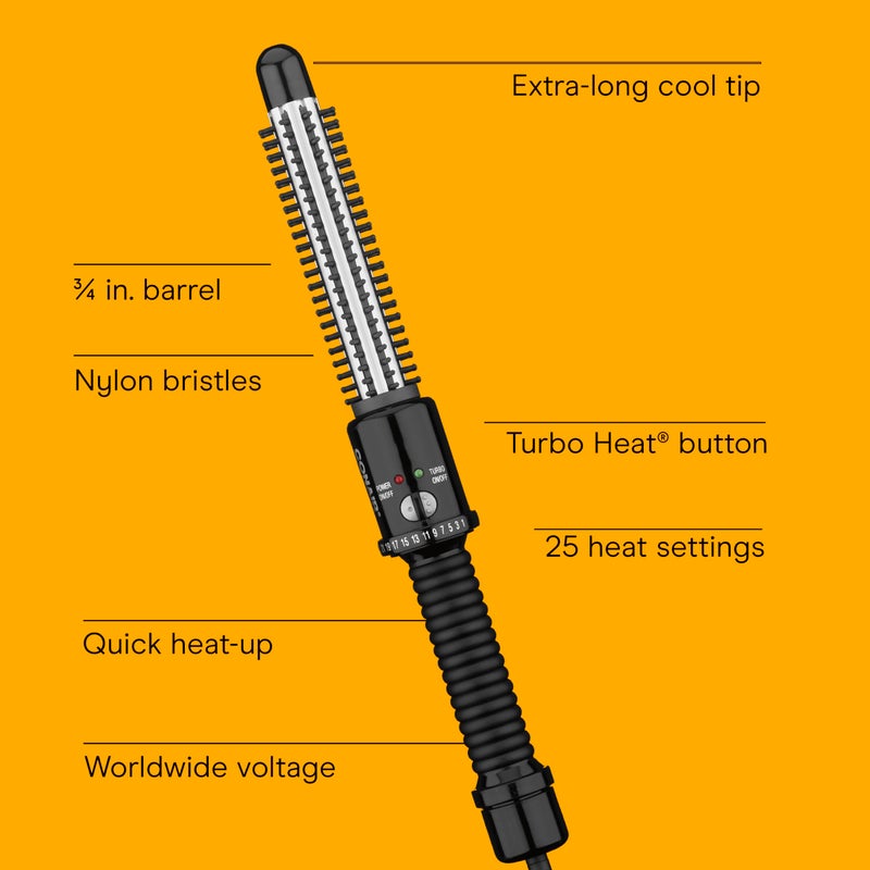 Conair Instant Heat Curling Iron Brush, 3/4-Inch Barrel - For Use On Short Hair - Image 2