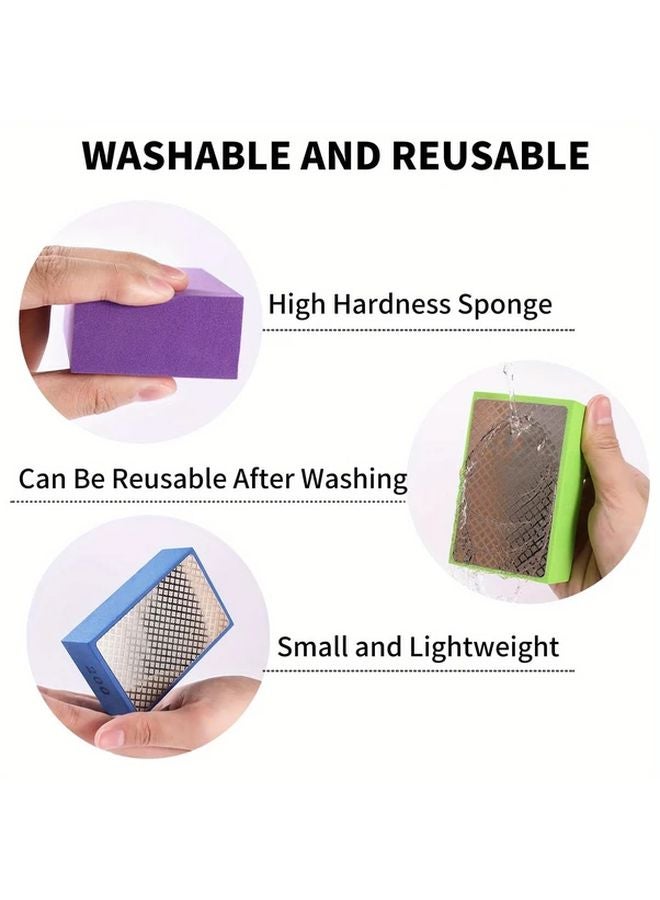 6pcs Handheld Diamond Polishing Pads 60 100 200 400 600 1000 Grit For Tile Glass Stone Marble Granite - Image 5