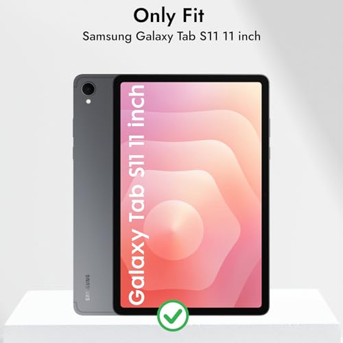Robustrion Cover Case for Samsung Galaxy Tab S11 11" Cover with [S-Pen Holder], Hybrid Flip Cover Case for Samsung S11 Tablet 11 inch with Transparent Back [Auto Sleep Wake] - Grey - Image 2