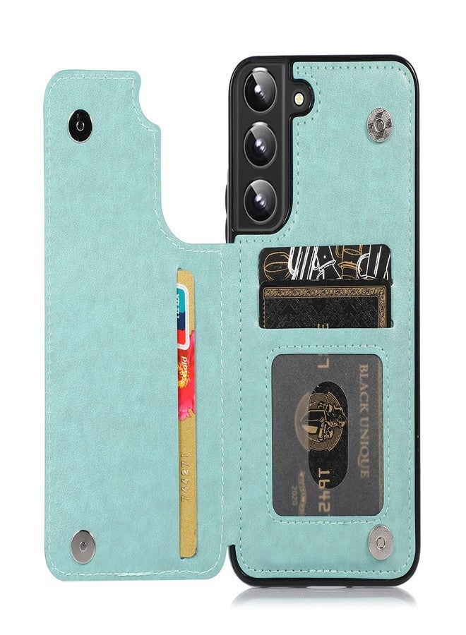 Asuwish Case for Samsung Galaxy S22 5G with Tempered Glass Screen Protector， Flip Wallet Cases Leather Stand with Card Holder，Double Magnetic Clasp and Durable Shockproof Cover Glaxay S22 (Green) - Image 5