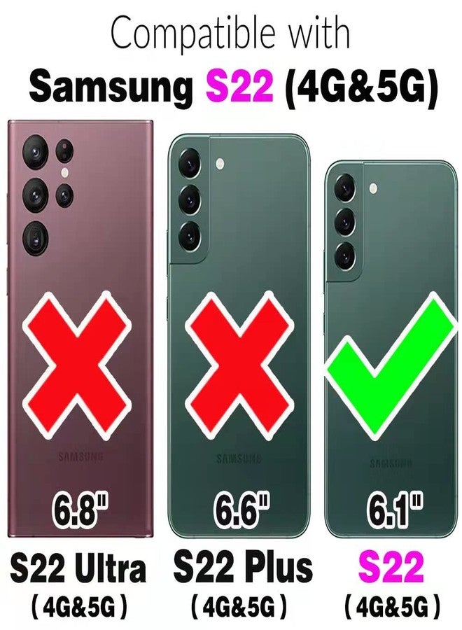 Asuwish Case for Samsung Galaxy S22 5G with Tempered Glass Screen Protector， Flip Wallet Cases Leather Stand with Card Holder，Double Magnetic Clasp and Durable Shockproof Cover Glaxay S22 (Green) - Image 2