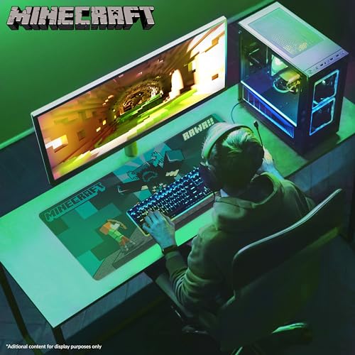 Minecraft Desk Pad for Kids and Teenagers NonSlip Desk Mouse Mat 80 x 35cm Gamer Gifts Blue - Image 3