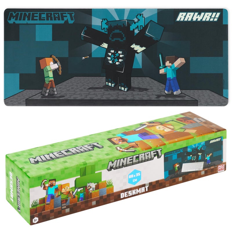 Minecraft Desk Pad for Kids and Teenagers NonSlip Desk Mouse Mat 80 x 35cm Gamer Gifts Blue - Image 2