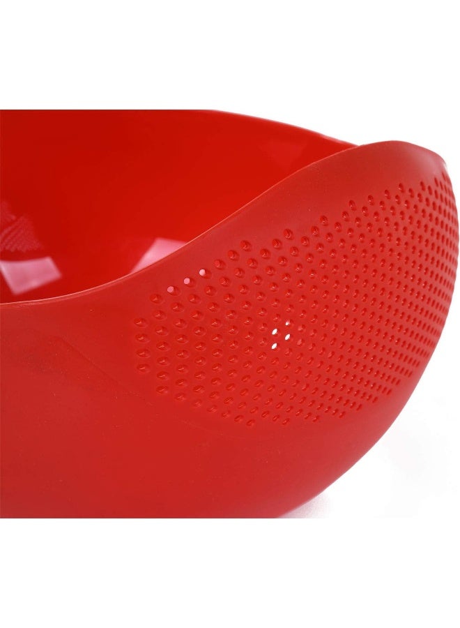 Mintra Home Rice, Fruits, Vegetables Cleaning Colander - Red - Image 2