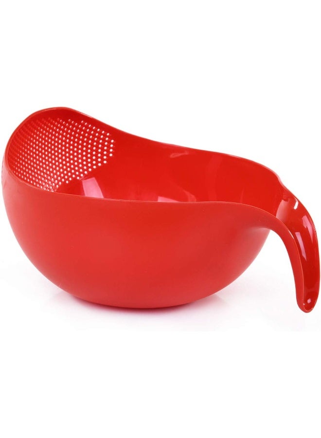 Mintra Home Rice, Fruits, Vegetables Cleaning Colander - Red - Image 1
