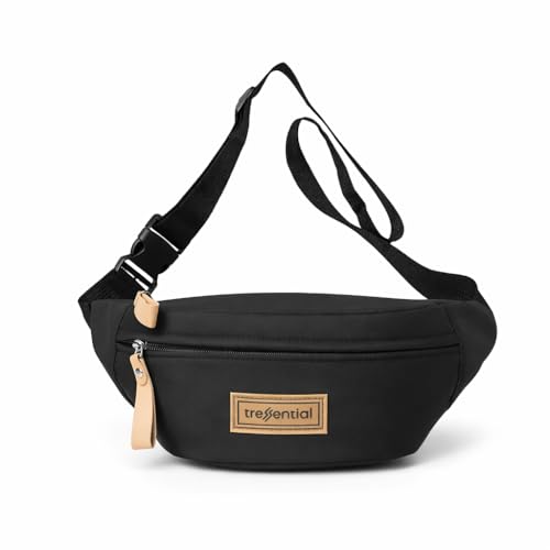 Tressential Waist Bag for Men Women | Cross Body Fanny Pack Sling Bag for Hiking, Travel, Camping, Outdoor Sports, Cycling | Money Belt with Adjustable Strap (Black) - Image 1