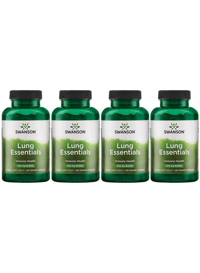 Swanson Lung Essentials 500 mg 120 Veg Caps (4 Pack) - Image 1