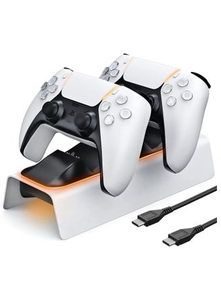 Arabest PS5 Controller Charger, PS5 Charging Station with Intelligent Chip in 3 Hrs Fast Type-C Charging, Dualsense Charging Stand Docking for Dual PS5 Controllers with LED Indicator - pzsku/ZFAA542E73765FEB1E88EZ/45/_/1676872072/6c74fd0a-1f9a-4850-971d-212070101685