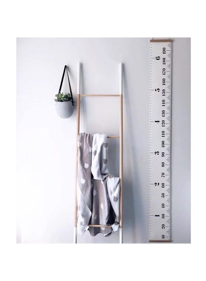 LoveNite Baby Growth Chart Height Wall Chart For Kids Wooden Frame Canvas Measurement Hanging Ruler For Child’S Room Decoration 79 X 7.9In(White) - Image 4