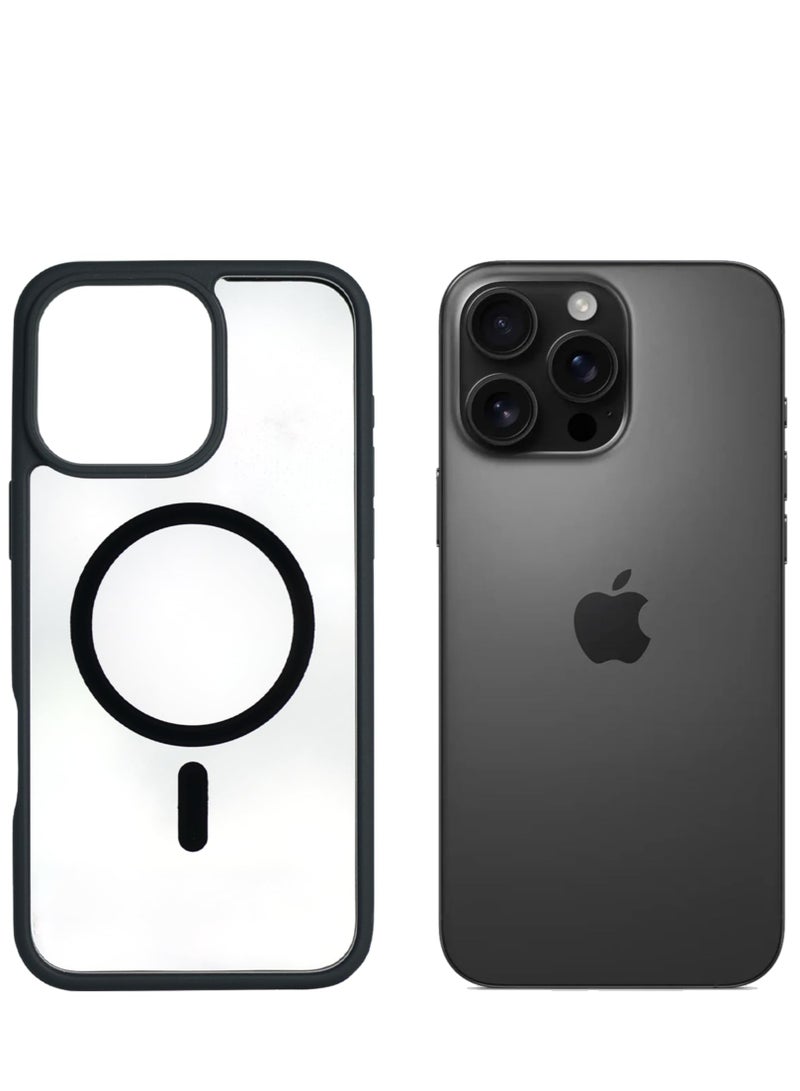 أزتك حافظة مغناطيسية لجهاز iPhone 15 Pro متوافقة مع MagSafe، خلفية مطفية شفافة، عدسة كاميرا محمية بالكامل، غطاء هاتف نحيف مضاد للصدمات مع حواف مقاومة للخدش، خلفية مقاومة للخدش لأجهزة آبل - Image 1