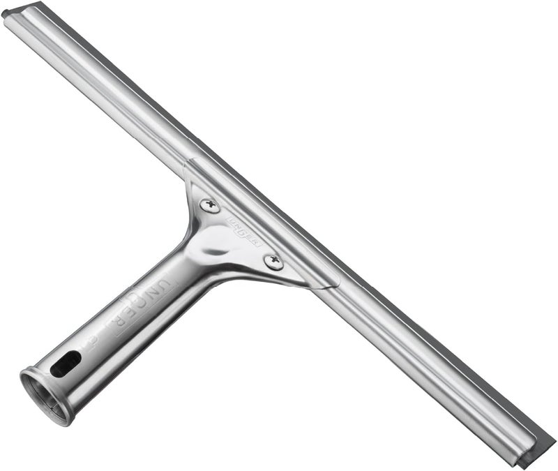 Unger Professional 12” Stainless Steel Window & Glass Cleaning Squeegee - Cleaning Supplies, Heavy Duty Squeegee for Window Cleaning, Streak Free Results - Image 1