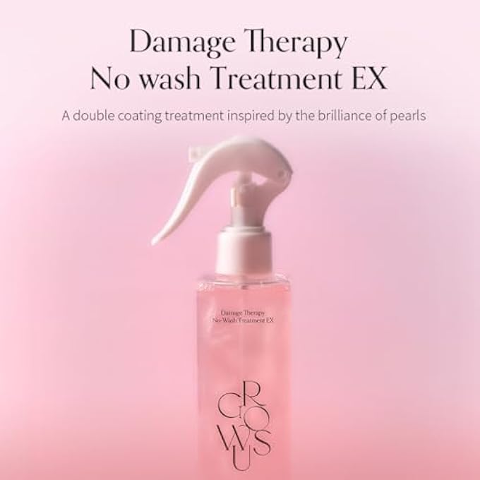 GROWUS DAMAGE THERAPY NO-WASH TREATMENT - KOREAN HAIR CARE, ROSE MUSK SCENT, HEAT PROTECTANT, LEAVE-IN HAIR SERUM FOR FRIZZY, DRY, DAMAGED HAIR, INSTANT SHINE & SMOOTH, 8.45 FL OZ - Image 3