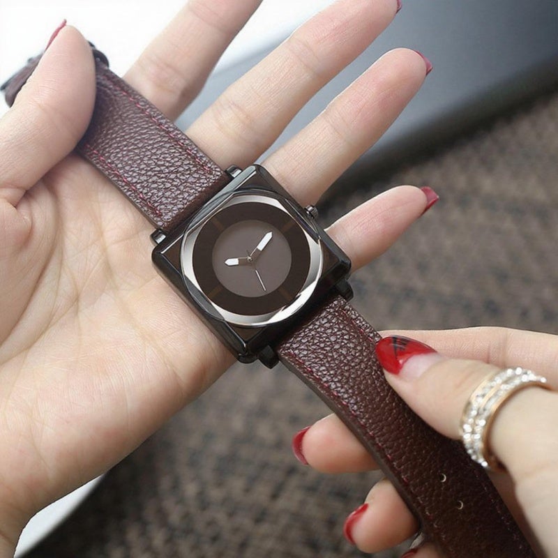 Wrist Watch: Red Stainless Steel Band - Life Waterproof Low-key Quartz Watch for Women, Girls, Business, Casual, Daily Indoor Activities - Image 3