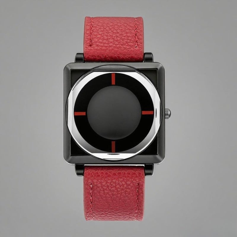 Wrist Watch: Red Stainless Steel Band - Life Waterproof Low-key Quartz Watch for Women, Girls, Business, Casual, Daily Indoor Activities - Image 1