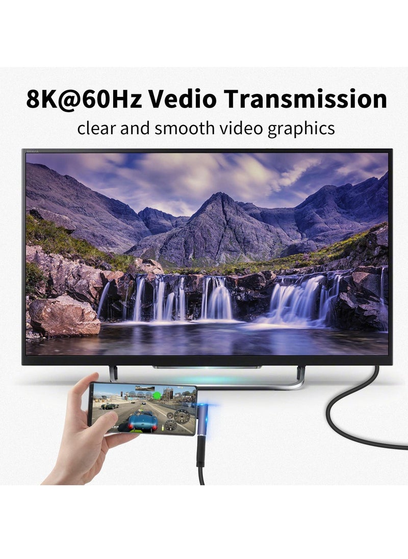 KASTWAVE - USB C Right Angle Adapter for USB 4 Cable, 40Gbps USB 4 Cable Adapter, 90 Degree USB C Adapter Support 8K@60Hz Video Display 100W PD for Thunderbolt 4/3, USB C, HUB, Docking, Tablet, 2pack - Image 1