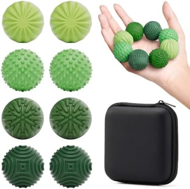 luckdoor Silicone Magnetic Balls Fidget Toys for Adults & Teens,4PCS Stress Relief Sensory Toys for Autism ADHD Anxiety,Fun Textures Gadgets,Office Desk Toy,Stocking Stuffers for Women Men Teen  Gift