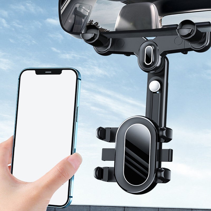 2pcs Rear View Mirror Phone Holder Multifunctional Rotatable Rearview Mirror Phone Holder for Car - Image 5