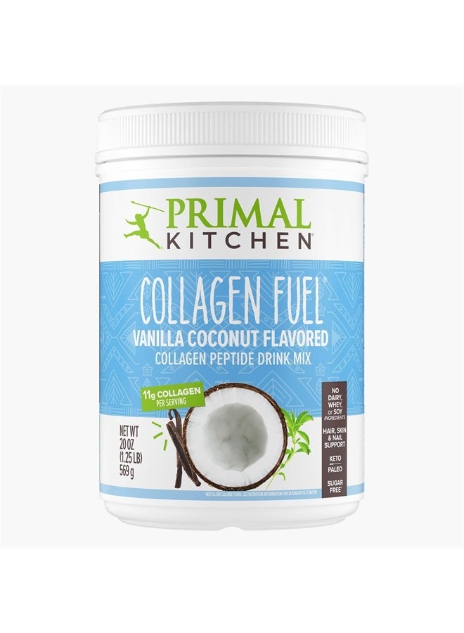 Primal Kitchen مشروب فانيليا كولاجين فيول®، ببتيدات كولاجين جوز الهند بالفانيليا، بدون سكر أو منتجات ألبان، 20 أونصة - Image 1